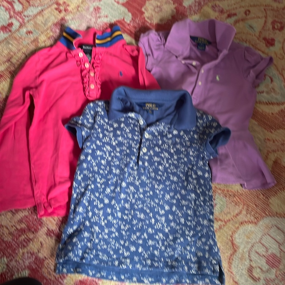 Lot of three Ralph Lauren girls size 5 tops